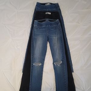 3 pairs of Old Navy Rockstar Jeggings